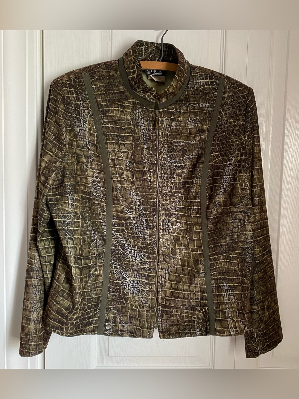 Click Vintage Animal Print Lightweight Jacket 14 Large Fall Indie Whimsigoth